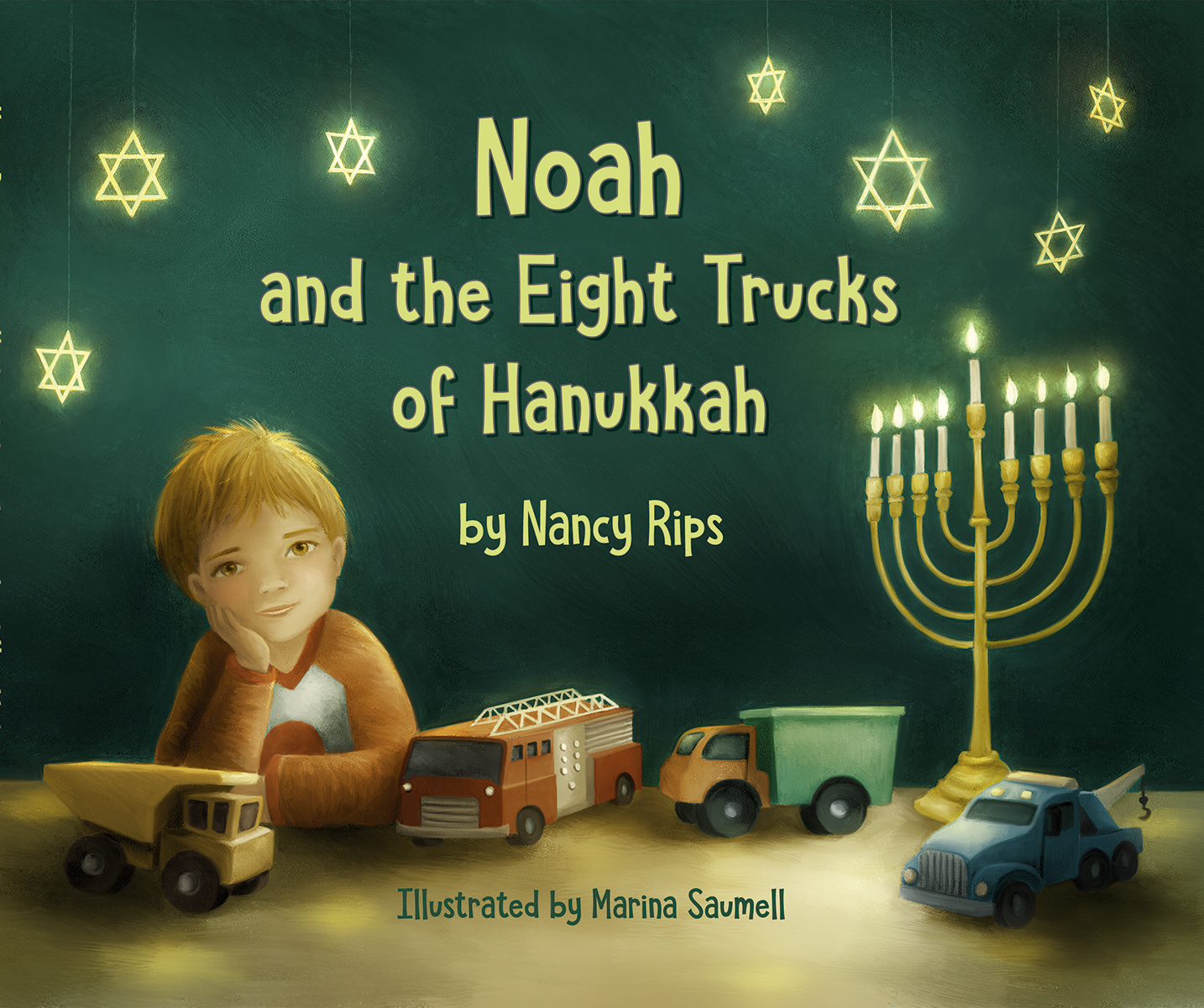 Noah and the Eight Trucks of Hannukah front of book cover